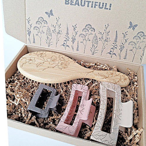 Floral Engraved Gift Set